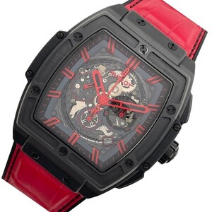 ウブロ HUBLOT スピリット オブ ビッグバン オールブラックレッド 601.CR.0130.LR セラミック 腕時計 メンズ 中古