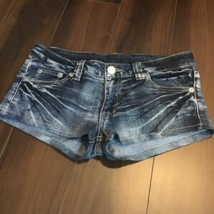 ブランド不明/ショートパンツ/デニム/加工品/ストレッチ