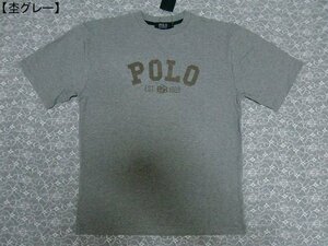 新品 POLO/ポロ 半袖Ｔシャツ灰M メンズ レディース アメカジ POLO BRITISH COUNTRY SPIRIT 乗馬 BIGロゴＴ ベーシック メール便可能 夏