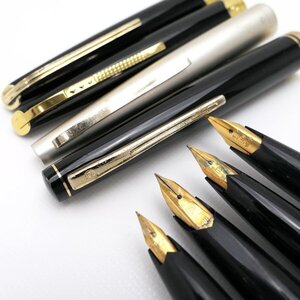 １円～ PLATINUM PEN ペン先18K×3本 14K×1本 4本まとめ売り プラチナ万年筆 ◆レターパック600円発送◆～1/23(木)終了◆質屋-250019