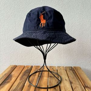 Polo by Ralph Lauren ビッグポニー バケット ハット S/M ネイビー ポロ ラルフローレン ネイビー