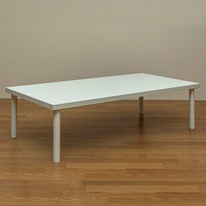 センターテーブル 120cm幅 新品 送料無料 ローテーブル シンプル モノトーン 長方形 テーブル リビングテーブル ホワイト色