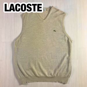 LACOSTE ラコステ ニットベスト 5 グレー スペイン製