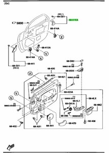 マツダ RX-7 FD3S インナー セイル ガーニッシュ 右 INNER SAIL GARNISH R Genuine Savanna RX-7 SA22C JDM OEM 未使用 メーカー純正品