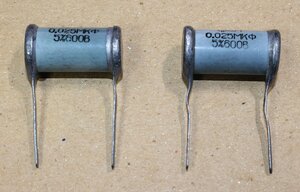 2個セット 選別品 噂のロシア軍用 オイルコン КБГ-И 0.025uF 600V±5％ PIO（ペーパーインオイル）gi