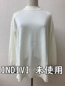 インディヴィ (INDIVI) タグ付き未使用 定価13500円 アイボリーニット サイズ38／M