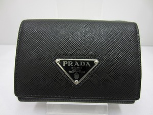 期間限定セール プラダ PRADA サフィアーノ 3つ折財布 ブラック 2MH042