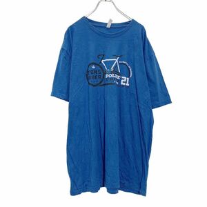 NEXT LEVEL APPAREL 半袖 プリント Tシャツ XXL ブルー ホワイト ネクストレベルアパレル 古着卸 アメリカ仕入 a508-5639