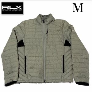 RLX Ralph Lauren ラルフローレン　ダウンジャケットアウター　ライトダウンジャケット　メンズ　グレー　フェザー　M