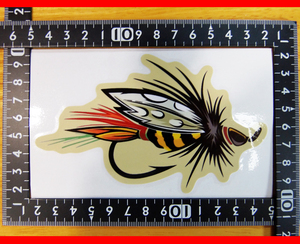 ウエット フライ ステッカー 13×8(cm) Fly05　 　[●匿名配送● 釣り 魚 トラウト 毛針]