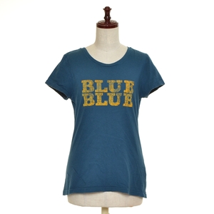 □474988 BLUE BLUE ブルーブルー ◯Tシャツ プリントT サイズS レディース ネイビー