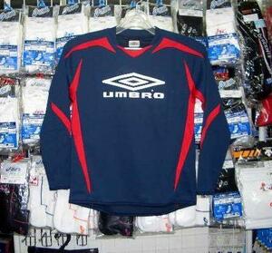 アンブロ UBA7849J長袖プラシャツNVY 紺 ネイビー150cm ジュニア キッズ 子供 umbro 新品 レトロ 即決価格/