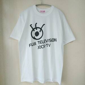 美品　企業もの　ノベルティ　目玉マーク　フジテレビ Tシャツ 90s シングルステッチ FUJI TELEVISION JOCX-TV 　240703-01