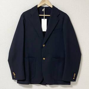 美品 MAATEE&SONS MusterWerk 別注 育てる 強燃 カシミヤ UNCONSTECTED ジャケット ブレザー 紺 2サイズ マーティー＆サンズ 4110289