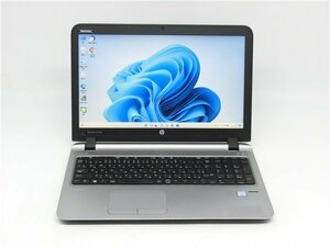 最新Win11Pro/カメラ内蔵/中古/15型/ノートPC/新品SSD256/8GB/6世代i5/HP　ProBook450　G3　新品無線マウス　　MS office2021搭載　