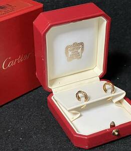 □ Cartier カルティエ K18 トリニティー ピアス 268623