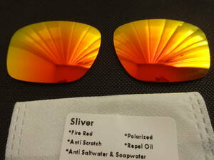 POLARIZED刻印入り！処分価格！★オークリー スリバー用 カスタム偏光ハイグレードレンズ　OAKLEY SLIVER RED Color Polarized★