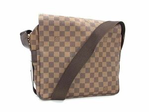 1円 ■美品■ LOUIS VUITTON ルイヴィトン N45255 ダミエ ナヴィグリオ クロスボディ ショルダーバッグ レディース ブラウン系 BI2631