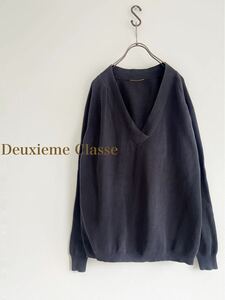 Deuxieme Classe ミドルゲージコットンニット グレー オーバーサイズ ドゥーズィエムクラス