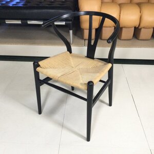 1312 CARL HANSEN&SON CH24 カールハンセン＆サン Yチェア Hans J. Wegner ウェグナー ビーチ材 黒 ナチュラルペーパーコード 北欧家具 (1)