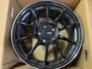 【中古】ADVAN アドバン RZⅡ 黒 ブラック 17インチ 9J オフセット63 pcd114.3 5穴【1枚のみ】