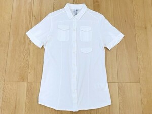 【良品】ニールバレット★薄手ニットBDシャツ★白★M