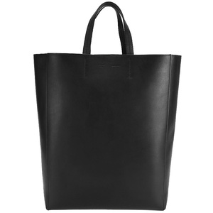 セリーヌ CELINE バーティカル カバ トートバッグ ハンドバッグ ショッパートート 164403 ブラック 黒 レザー メンズ レディース 中古