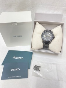 【中古】☆美品・稼働品☆SEIKO セイコー PROSPEX プロスペックス SBDJ 065 ダイバーズウォッチ ソーラー/保証書 余りコマ付【8475】