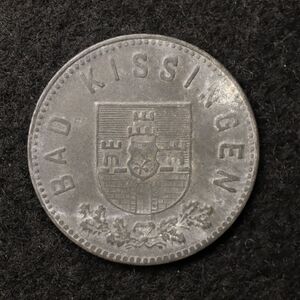 [令和コイン]【金属製ノートゲルト】ドイツ バート・キッシンゲン 10ペニヒ亜鉛貨（1919）[E1794]