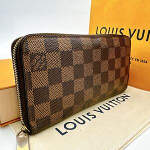 3847【外観美品】LOUIS VUITTON ルイヴィトン ダミエ ジッピーウォレット ラウンドファスナー 長財布 ウォレット N60015/CR0131