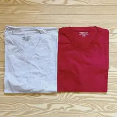 2枚組 Tシャツ Vネック レギュラーフィット 半袖 メンズ