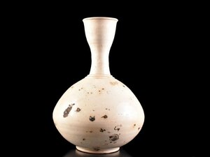 【雲】某有名収集家買取品 韓国 李朝 白釉花瓶 飾壺 高さ26.5cm 古美術品(旧家蔵出)Y868 UTueyr