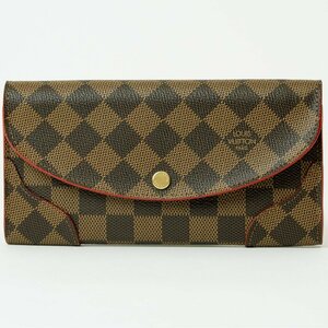 ルイヴィトン ポルトフォイユカイサ 二つ折長財布 スリーズ N61221 ダミエエベヌ レディース LOUIS VUITTON 未使用 中古