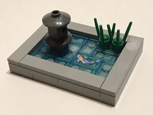 【LEGO】 レゴ 生け簀 水槽 池 おもちゃ 知育玩具 ブロック ブリック フィギュア 動物 ミニフィグ 魚　生き物 鯉 灯籠