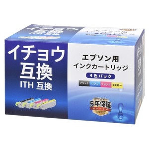 エプソン互換インク イチョウ ITH 4色パック｜INK-EITH-4P 01-7798 オーム電機