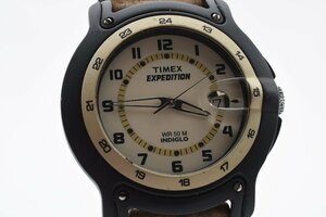 稼働品 タイメックス エクスペディション ラウンド デイト クオーツ メンズ 腕時計 TIMEX