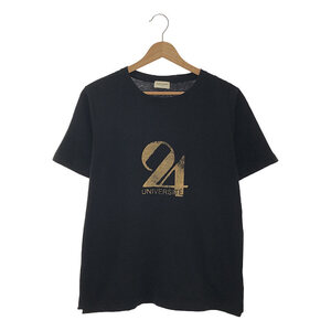 SAINT LAURENT PARIS / サンローランパリ | プリントカットソー Tシャツ | XS | ブラック | レディース