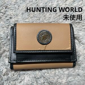 ★未使用★HUNTING WORLD 三つ折り財布 コンパクトウォレット