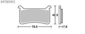 キタコ KITACO SBSブレーキパッド 947DS-2 777-0947092