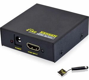 未使用KanaaN[HDMIスプリッター]1入力2出力 4k対応 Y-アダプタ 2160p Full UHD/ HD 1.4b 2-fach / 2-port 特価品