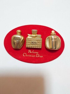 Christian Dior　クリスチャン・ディオール　ブローチ　香水　デザイン　三点