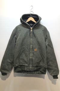 経堂) カーハート Carhartt 古着 90s 00s ダック アクティブ ジャケット ビンテージ サイズL カーキ メンズ 人気