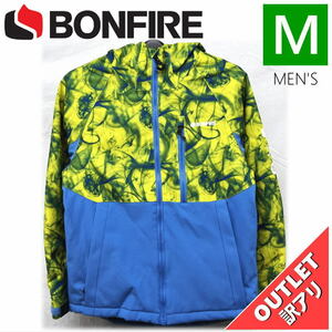 【OUTLET】 ジュニア[Mサイズ]21 BONFIRE PYRE INSULATED JKT カラー:LIME SMOKE BLU Mサイズ 子供用 スノーボード スキー アウトレット