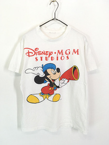 レディース 古着 90s Disney MGM STUDIOS ミッキー BIG プリント Tシャツ L位 古着