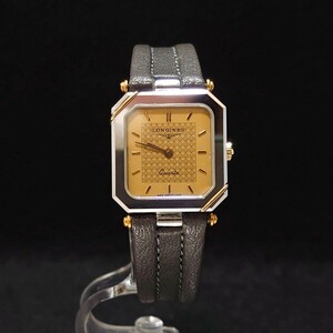 超美品 ロンジン LONGINES レディース クォーツ 腕時計 タンク レクタンギュラー GOLD 純正ベルト 純正尾錠 SWISS MADE REF. 21 289 155