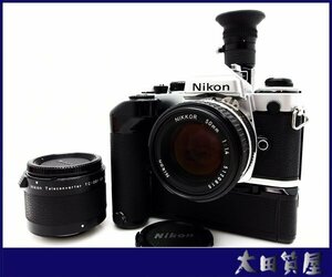 41)質屋出品★NIKON FE /DR-3/MD-12/NIKKOR 50mm 1：1.4（Ai-S） 単焦点レンズ 通電 シャッター落ちOK 中古★1円～売切り