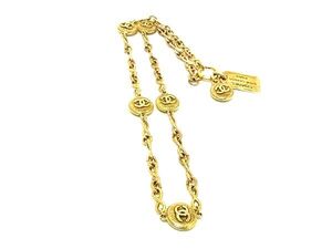 1円 ■美品■ CHANEL シャネル ヴィンテージ ココマーク チェーンベルト アクセサリー レディース ゴールド系 FF8939