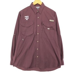 古着 コロンビア Columbia PFG バックプリント 長袖 フィッシングシャツ メンズM相当 /eaa470558