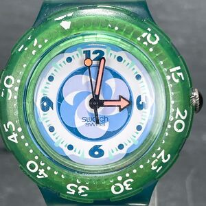 SWATCH スウォッチ SCUBA200 スクーバ200 PACKFIC BEACH SDN110 腕時計 アナログ クオーツ 3針 スケルトン 新品電池交換済み 動作確認済み