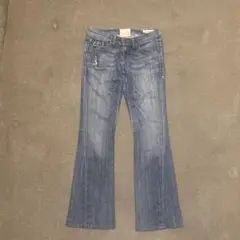 TAVERNITI SO JEANS18 メキシコ製フレアデニムパンツジーンズM